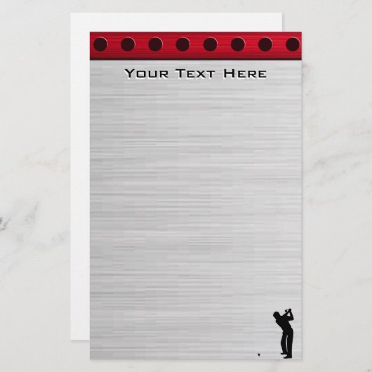 ブラシ仕上げアルミルックゴルファー 便箋 (正面/裏面)