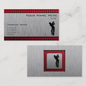 ブラシ仕上げアルミルックゴルファー 名刺 (正面/裏面)