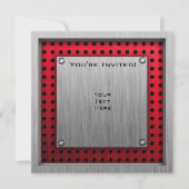 ブラシ仕上げアルミルックゴルファー 招待状 (正面)