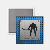 ブラシ仕上げアルミルックホッケー マグネット (正面/裏面)