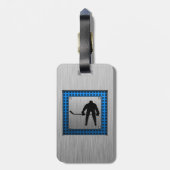 ブラシ仕上げアルミルックホッケー ラゲッジタグ (裏面縦)