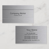 ブラシ仕上げアルミルック名刺テンプレート 名刺 (正面/裏面)
