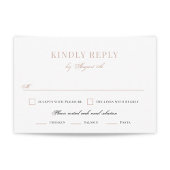 ブラシ仕上げオーバーレイウェディングRSVP 出欠カード