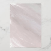 ブラシ仕上げオーバーレイ結婚式の日付の実在金ゴールドを保存 箔招待状 (裏面)