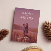 ブラシ仕上げオーバーレイ結婚式の日付を保存 ポストカード