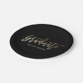 ブラシ仕上げグライマー編集可能カラーグラードパーティープレート ペーパープレート (アングル)