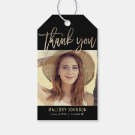 ブラシ仕上げグライム編集可能カラー卒業メッセージカード ギフトタグ