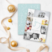 ブラシ仕上げジョイ書道スターブルー6フォトコラージュ シーズンカード