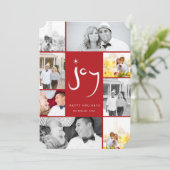 ブラシ仕上げジョイ書道スターホワイト6フォトコラージュ シーズンカード (スタンド正面)