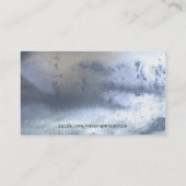 ブラシ仕上げスチール金属効果名刺 名刺 (裏面)