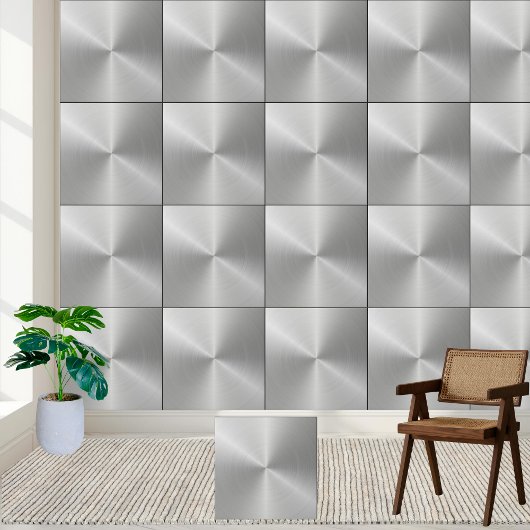 ブラシ仕上げステンレス鋼テクスチャセラミックタイル タイル