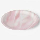 ブラシ仕上げソフトピンク紙プレート ペーパープレート (アングル)