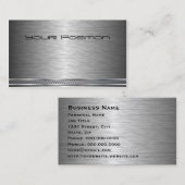 ブラシ仕上げダークシルバー企業のの名刺 名刺 (正面/裏面)