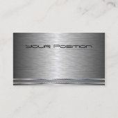 ブラシ仕上げダークシルバー企業のの名刺 名刺 (正面)