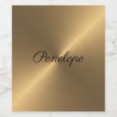 ブラシ仕上げテクスチャ ワインラベル (シングルラベル)