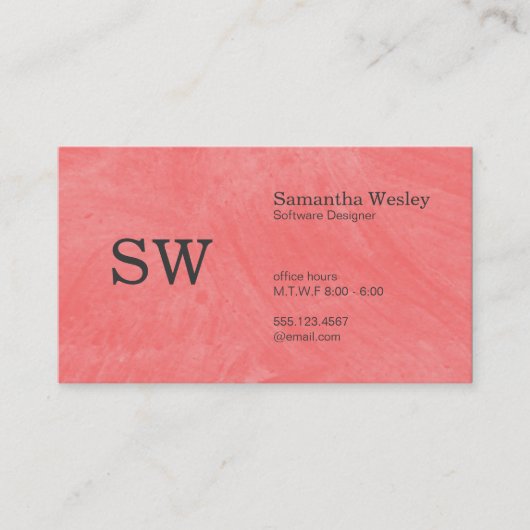 ブラシ仕上げテクスチャ(Guava) 名刺 (正面)