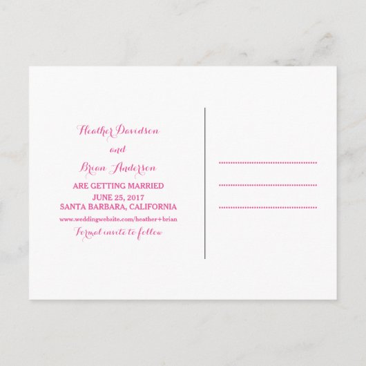 ブラシ仕上げハイビスカスフローラ日付ポストカードの保存 案内ポストカード (裏面)