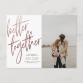 ブラシ仕上げバラ金ゴールドより良い一緒に日付を保存 ポストカード (正面)