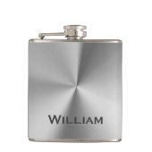 ブラシ仕上げパーソナライズされた金属名 フラスク