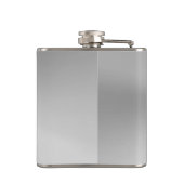 ブラシ仕上げパーソナライズされた金属名 フラスク (裏面)