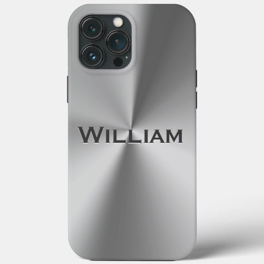 ブラシ仕上げパーソナライズされた金属名 Case-Mate iPhoneケース (裏面)