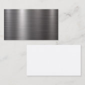 ブラシ仕上げメタルの外観 名刺 (正面/裏面)