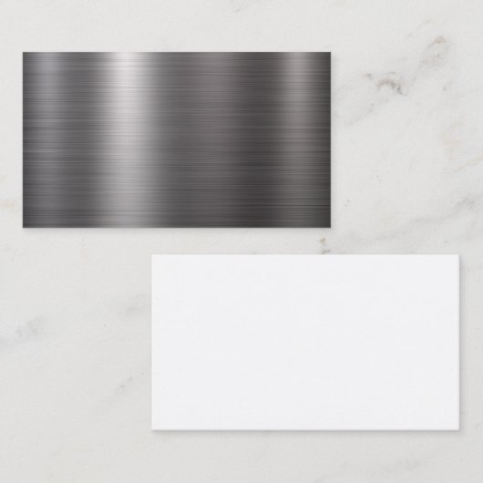 ブラシ仕上げメタルの外観 名刺 (正面/裏面)