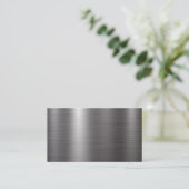 ブラシ仕上げメタルの外観 名刺 (スタンド正面)