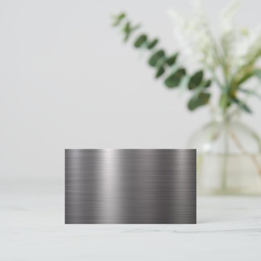 ブラシ仕上げメタルの外観 名刺 (スタンド正面)