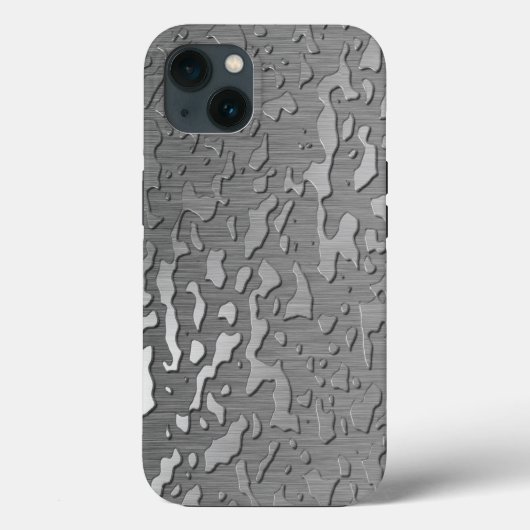ブラシ仕上げメタルの水滴 Case-Mate iPhoneケース (裏面)