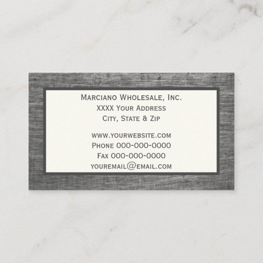 ブラシ仕上げメタルテクスチカスタムャ(ロゴ付き) 名刺 (裏面)