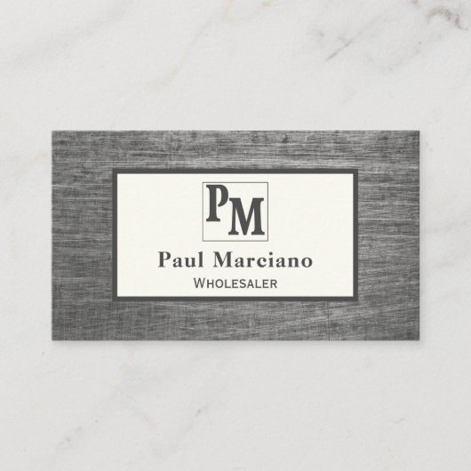 ブラシ仕上げメタルテクスチカスタムャ(ロゴ付き) 名刺 (正面)