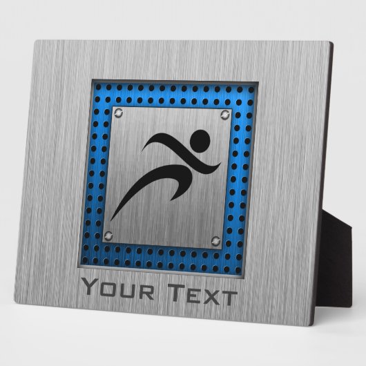 ブラシ仕上げメタルランニングルックの フォトプラーク (側面)