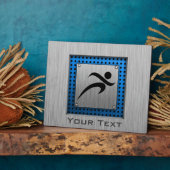 ブラシ仕上げメタルランニングルックの フォトプラーク (側面)