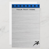 ブラシ仕上げメタルランニングルックの 便箋 (正面/裏面)