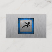 ブラシ仕上げメタルランニングルックの 名刺 (裏面)