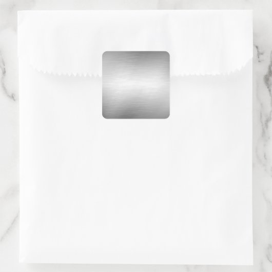 ブラシ仕上げメタルルステッカー スクエアシール (バッグ)