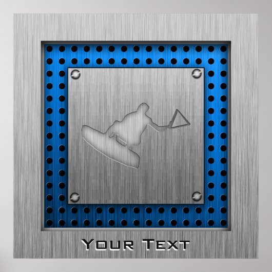 ブラシ仕上げメタルルックウェイクボーダー ポスター (正面)