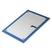 ブラシ仕上げメタルルックゴルフ ノートパッド (アングル)