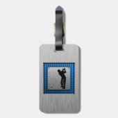 ブラシ仕上げメタルルックゴルフ ラゲッジタグ (裏面縦)