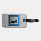 ブラシ仕上げメタルルックゴルフ ラゲッジタグ (裏面横)