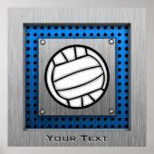 ブラシ仕上げメタルルックバレーボール ポスター (正面)