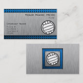 ブラシ仕上げメタルルックバレーボール 名刺 (正面/裏面)