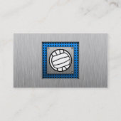 ブラシ仕上げメタルルックバレーボール 名刺 (裏面)