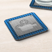 ブラシ仕上げメタルルックムービーカメラ コースター (左側)