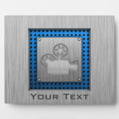 ブラシ仕上げメタルルックムービーカメラ フォトプラーク (正面)