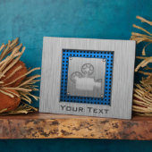 ブラシ仕上げメタルルックムービーカメラ フォトプラーク (側面)