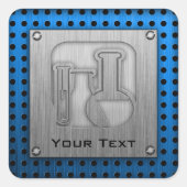 ブラシ仕上げメタルルック化学 スクエアシール (正面)