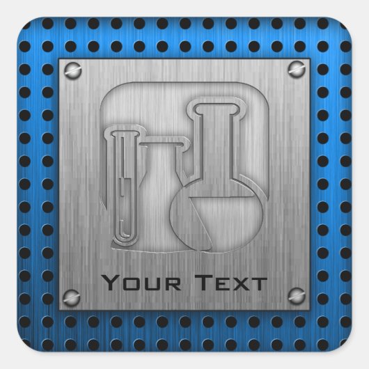 ブラシ仕上げメタルルック化学 スクエアシール (正面)