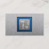 ブラシ仕上げメタルルック化学 名刺 (裏面)